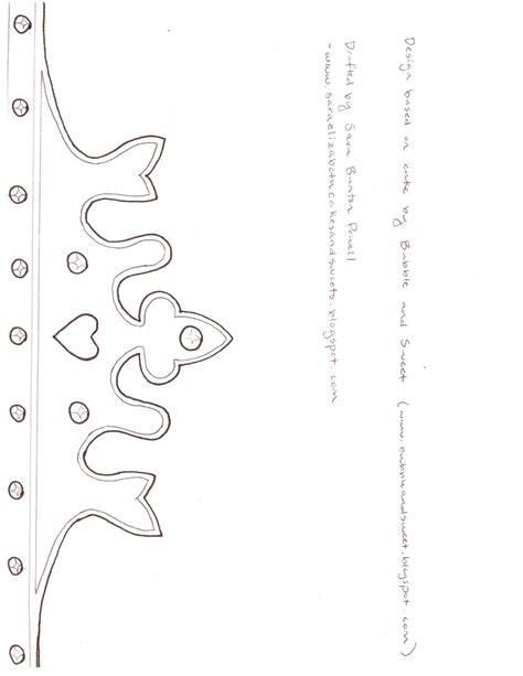 Tiara Template Fondant