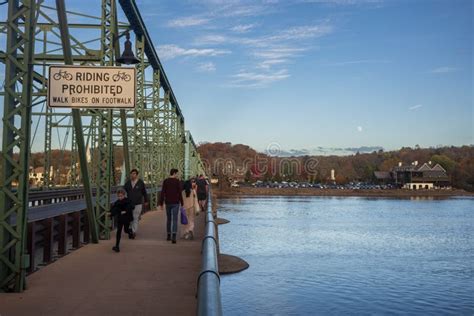 New Hope Lambertville Toll Supported Bridge Editorial Image Image Of