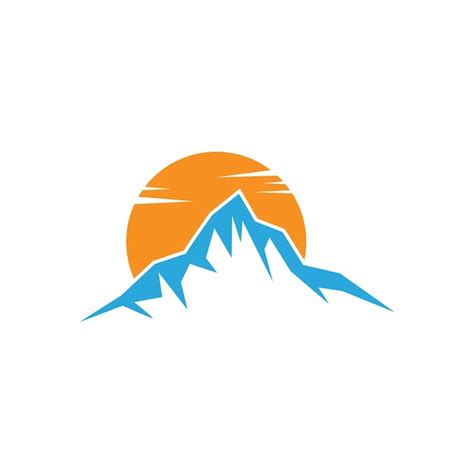 Montagne Logo Design Vector Vecteur Premium