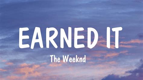 The Weeknd Earned It Lyrics Sean Paul Paul Russell Mix