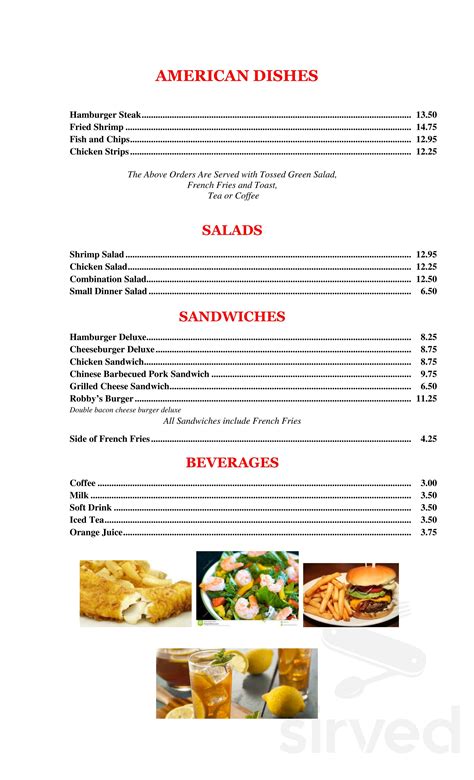 Dragon Inn Menu In Spokane Valley Washington Usa