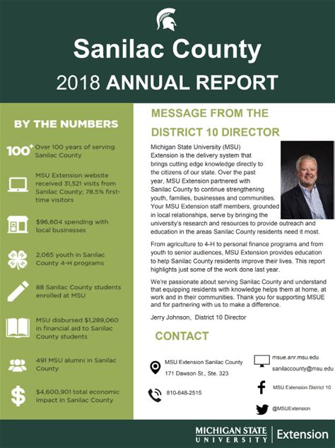 Sanilac County Annual Report: 2018 - Sanilac County