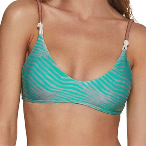 Vix Swim Nwt Vix Stone Luli Elis Bikini Top Real Gold Hardware Rope