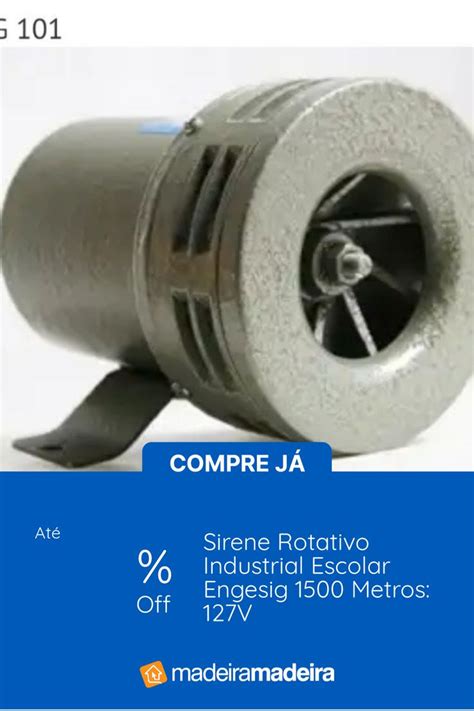 Sirene Rotativo Industrial Escolar Engesig Metros V