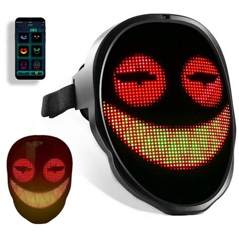 APP LED Shining And Glowing Lighting Mask For Halloween With Luminous