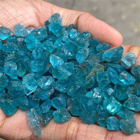 50ct Natural Sky Blue Apatite Raw Rough Gemstone Sky Blue Etsy