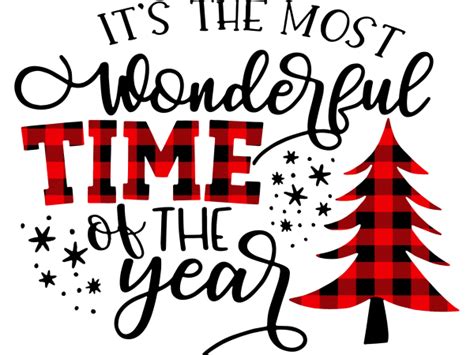 Its The Most Wonderful Time Of The Year Svg Cuttable Buffalo Plaid Svg Christmas Svg Buffalo