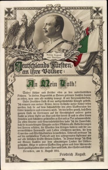 Ansichtskarte Postkarte K Nig Friedrich August Iii Von Akpool De