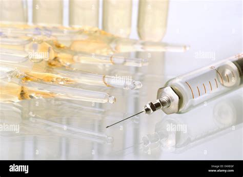 Medical Syringe Old Fashioned Medical Syringe High Resolution Stock