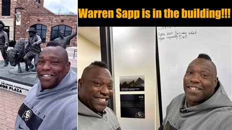 😎cu Buffs Hof Warren Sapp Is Officially In The Building😎 Youtube