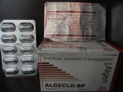 Aceclofenac Paracetamol And Serratiopeptidase Tablets At Rs Box