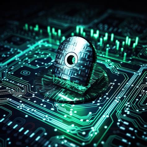 Premium Photo Cyber Security Concept With Padlock On Circuit Board