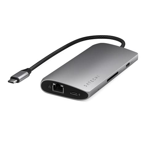 Satechi Usb C Multiport Adapter 8k With Ethernet V3 Space Grey Megamac