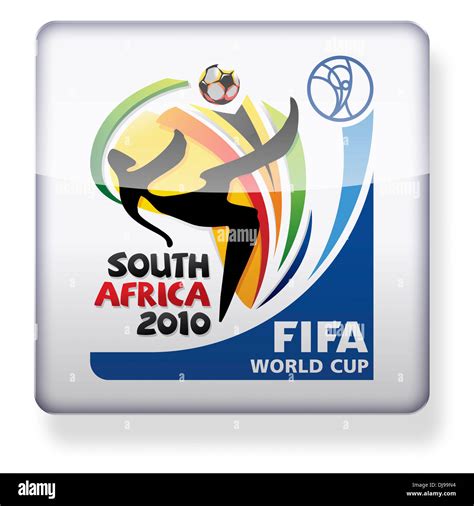 South Africa 2010 World Cup logo as an app icon. Clipping path included ...