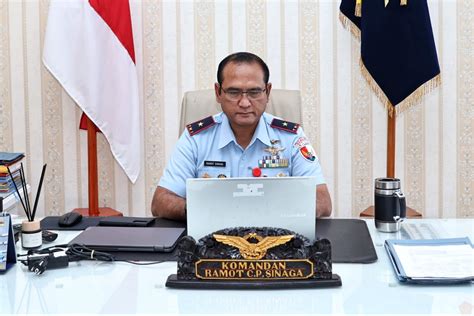 Secara Daring Danlanud Sam Ratulangi Mengikuti Rakorops Tni Au Ta