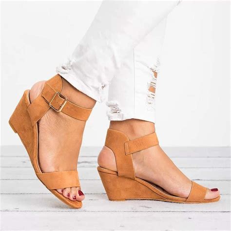 Sandalias de Vestir Tacón Altas Cuña para Mujer Verano Primavera 2019