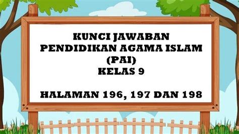 Kunci Jawaban Buku Pai Kelas Halaman Apa Manfaat Dari Tata