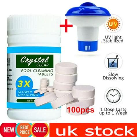 CHLORINE TABLETS Floating Chemical Dispenser Hot Tub Swimming Pool Cleaning PicClick UK