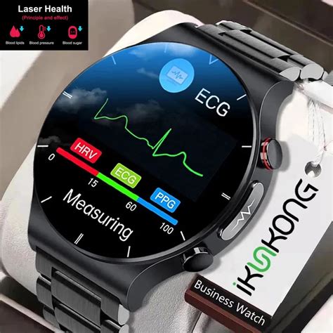 Laser Treatment Three High Smart Watch Men ECG PPG Heart Rate Blood ...