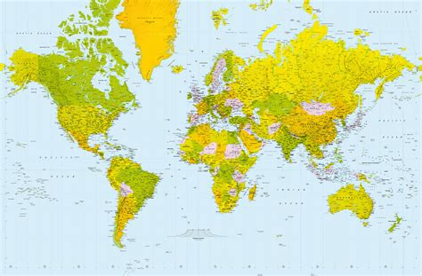 Mappa Politica Del Mondo Carta Da Parati Vector Colorata Mappa Porn