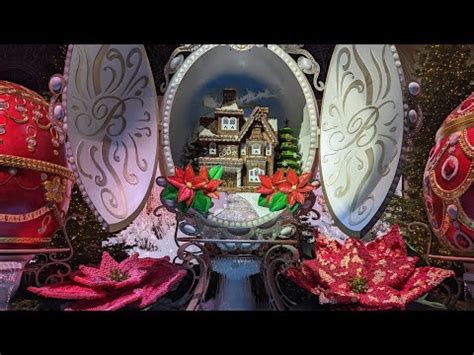 Christmas Decorations In Hotel Bellagio Las Vegas Nevada Youtube