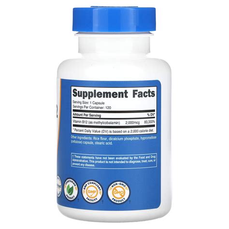 Nutricost Vitamin B Mcg Capsules