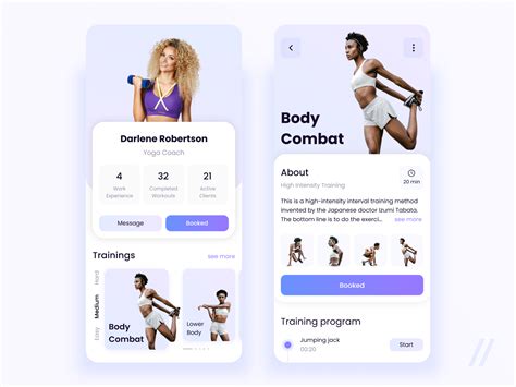 Fitness Trainer Profile By Purrweb Ui Ux Agency On Dribbble