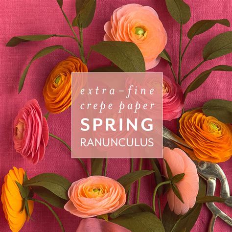 Extra Fine Crepe Paper Spring Ranunculus Lia Griffith