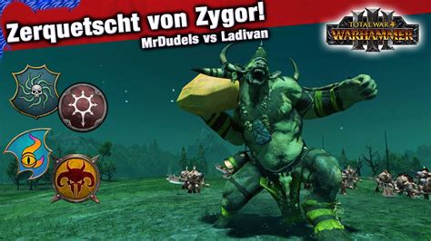 Zygor Zerquetschung Warhammer 3 Multiplayer Vampirküste vs Norsca