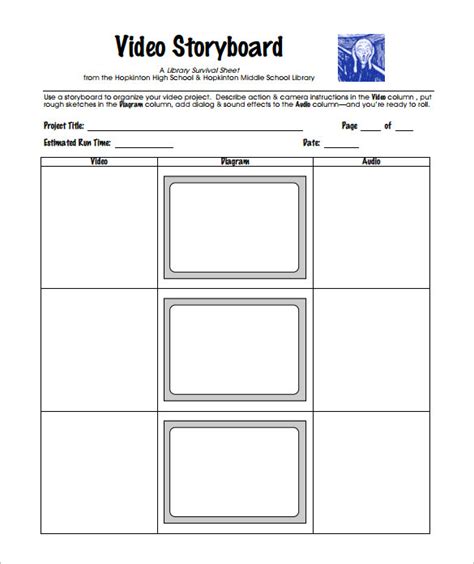 Storyboard Template Psd