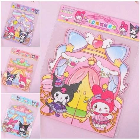 Jual Stiker Buku Sanrio Karakter Mainan Anak Wardrobe Diy Kuromi Melody