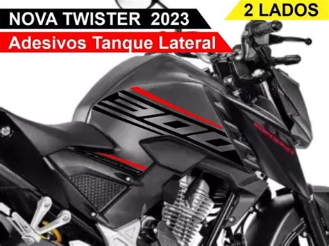 Adesivo Cb 300f Twister 2023 Tanque Lateral 4 Adesivos Mod 5