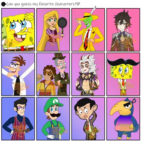 Favorite Characters Meme By Iedasb On Deviantart