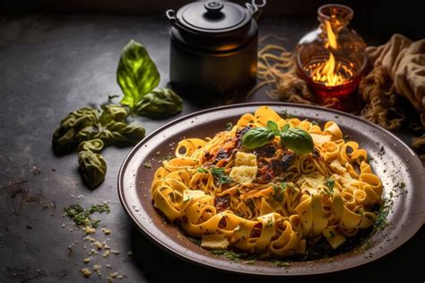 Premium Photo Italian Elegance Delicious Homemade Pasta Dish