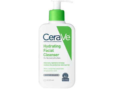 Cerave Hydrating Facial Cleanser Normal To Dry Skin 8 Fl Oz 237 Ml