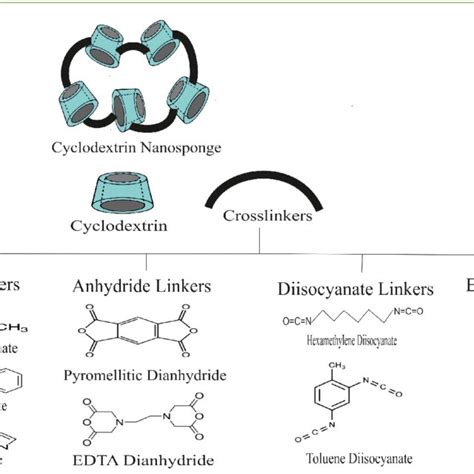 Cyclodextrin Nanosponges And Different Cross Linking Agents Download Scientific Diagram