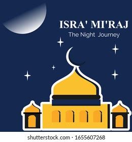 Isra Miraj Night Journey Vector Illustration Stock Vector (Royalty Free ...