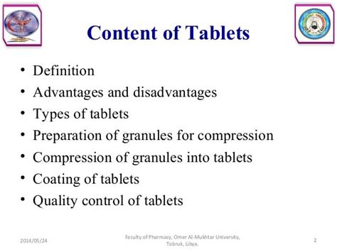 Solid dosage forms (tablets)