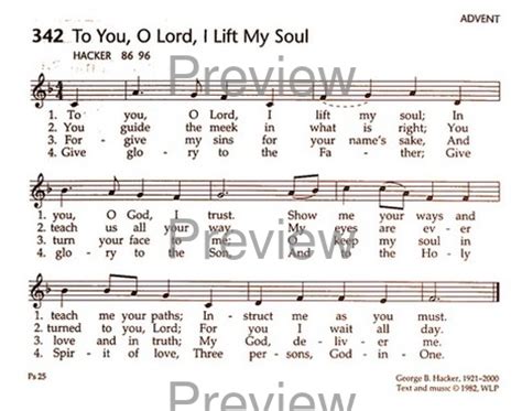 To You O Lord I Lift My Soul Hymnary Org