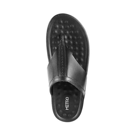 Buy Metro Men Black Casual Slippers Online Sku 16 367 11 40 Metro Shoes