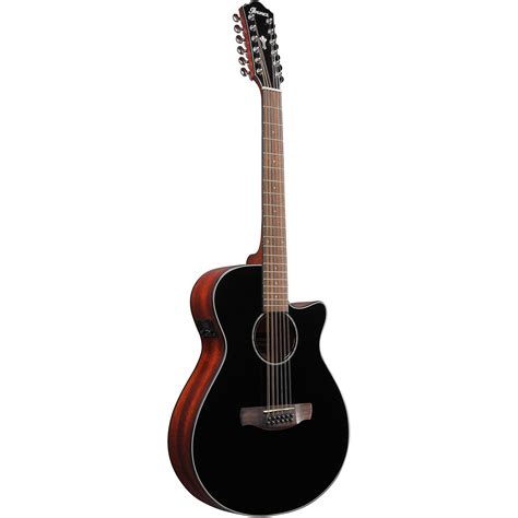 Ibanez Aeg5012 Bkh 12 String Acoustic Electric Guitar Black High Gloss Better Music