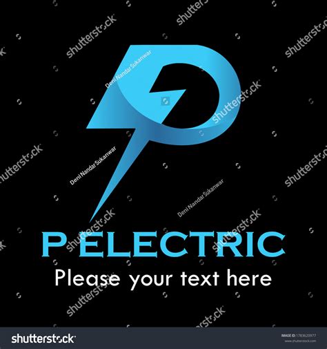 P Electric Logo Template Illustration Letter Stock Vector Royalty Free