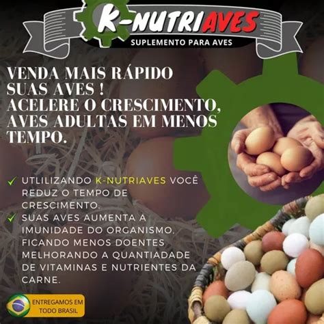 K Nutriaves Pintinho Crescimento Galinha Poedeira Postura3kg