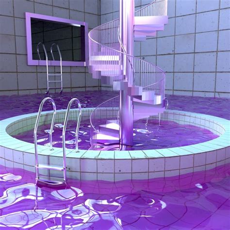 Liminal Spaces Poolrooms Futuristic Minimalist Architecture 3d Art Minimalist Architecture