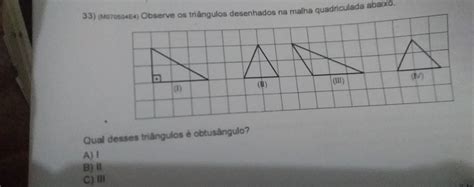 Solved Me Eso Observe Os Tri Ngulos Desenhados Na Malha