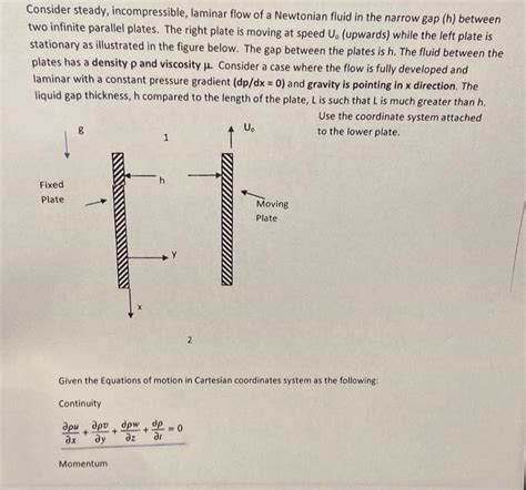 Solved Consider Steady Incompressible Laminar Flow Of A Chegg