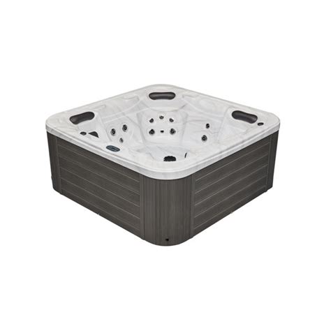 Luxury Spas Person Jet Acrylic Square Hot Tub With Ozonator In Gray Wayfair