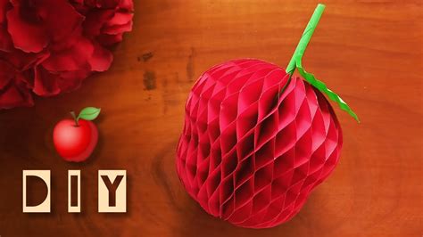 How To Make 3d Craft Apple 🍎 Diy Origami Apple Making Ideas Youtube