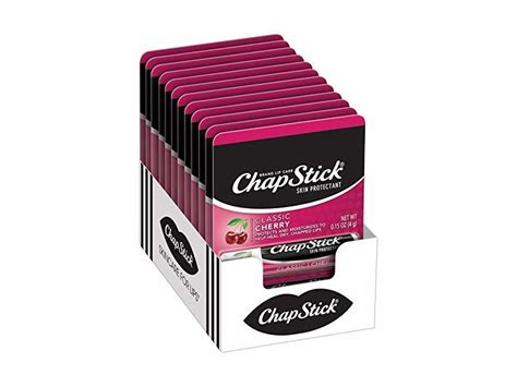 Chapstick Classic Cherry Flavored Skin Protectant Flavored Lip Balm