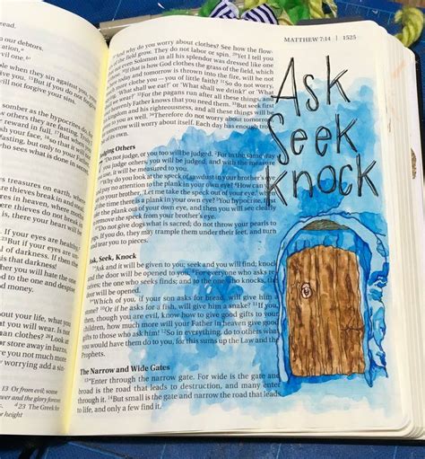 Ask Seek Knock Bible Journaling Printable Etsy Italia Bible